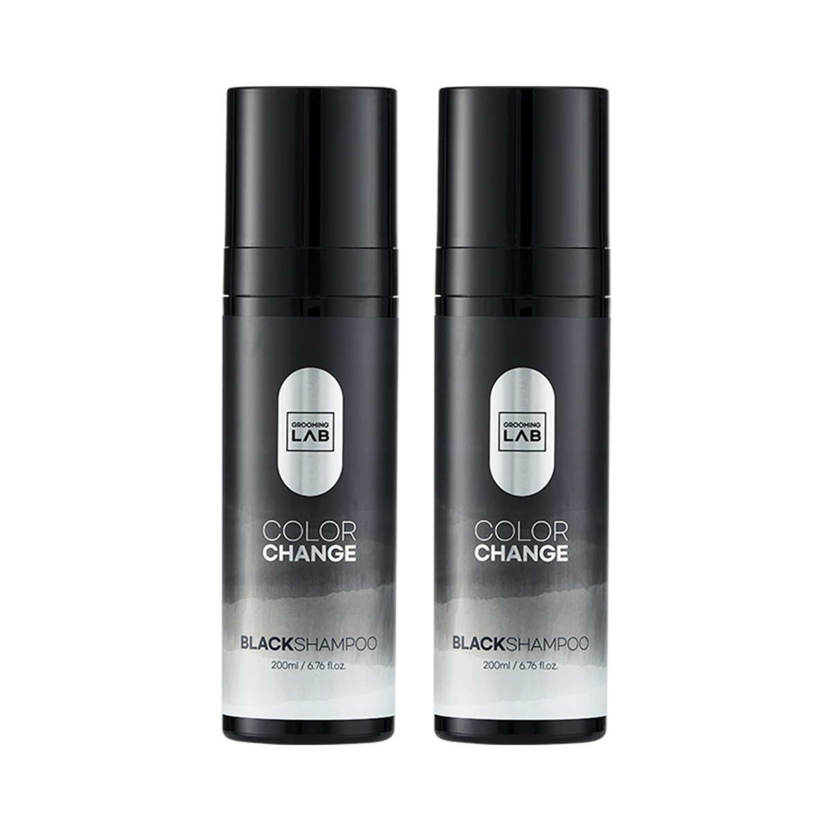 그루밍랩(GROOMING LAB) 내츄럴 새치케어 컬러체인지 블랙 염색 샴푸 200ml 2개입