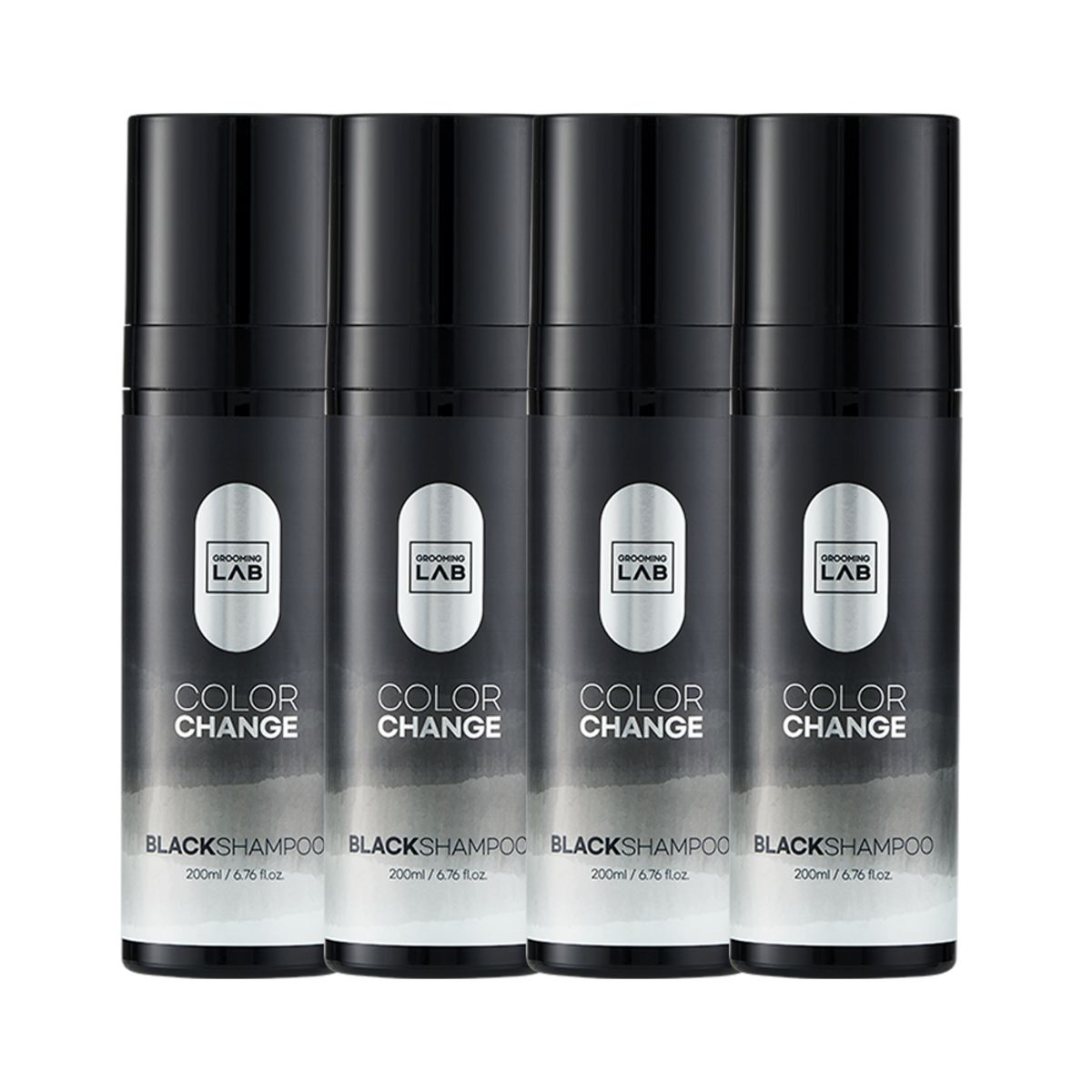 그루밍랩(GROOMING LAB) 내추럴 염색 컬러체인지 블랙샴푸 200ml 4개입