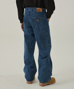 파번 7505 카펜터 와이드핏 미디움인디고 데님팬츠