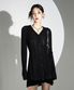 Punching Knit Dress BLACK