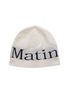 LOGO JACQUARD SHORT BEANIE IN WHITE