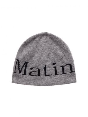 LOGO JACQUARD SHORT BEANIE IN GREY
