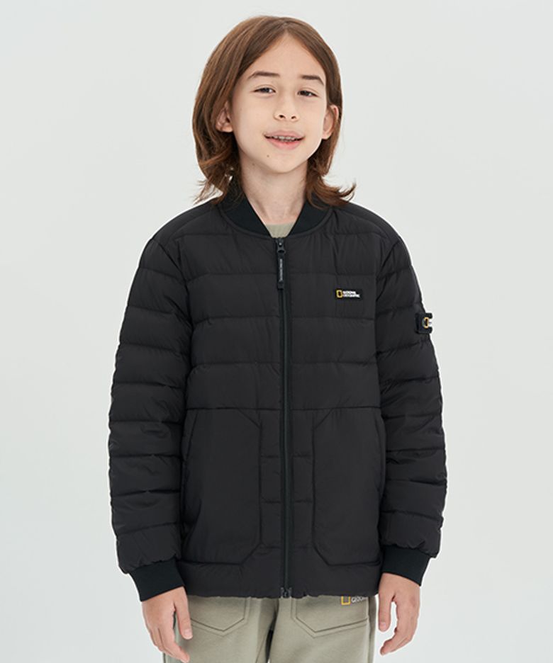 K224UDW910 야구넥 경량 다운 점퍼 CARBON BLACK