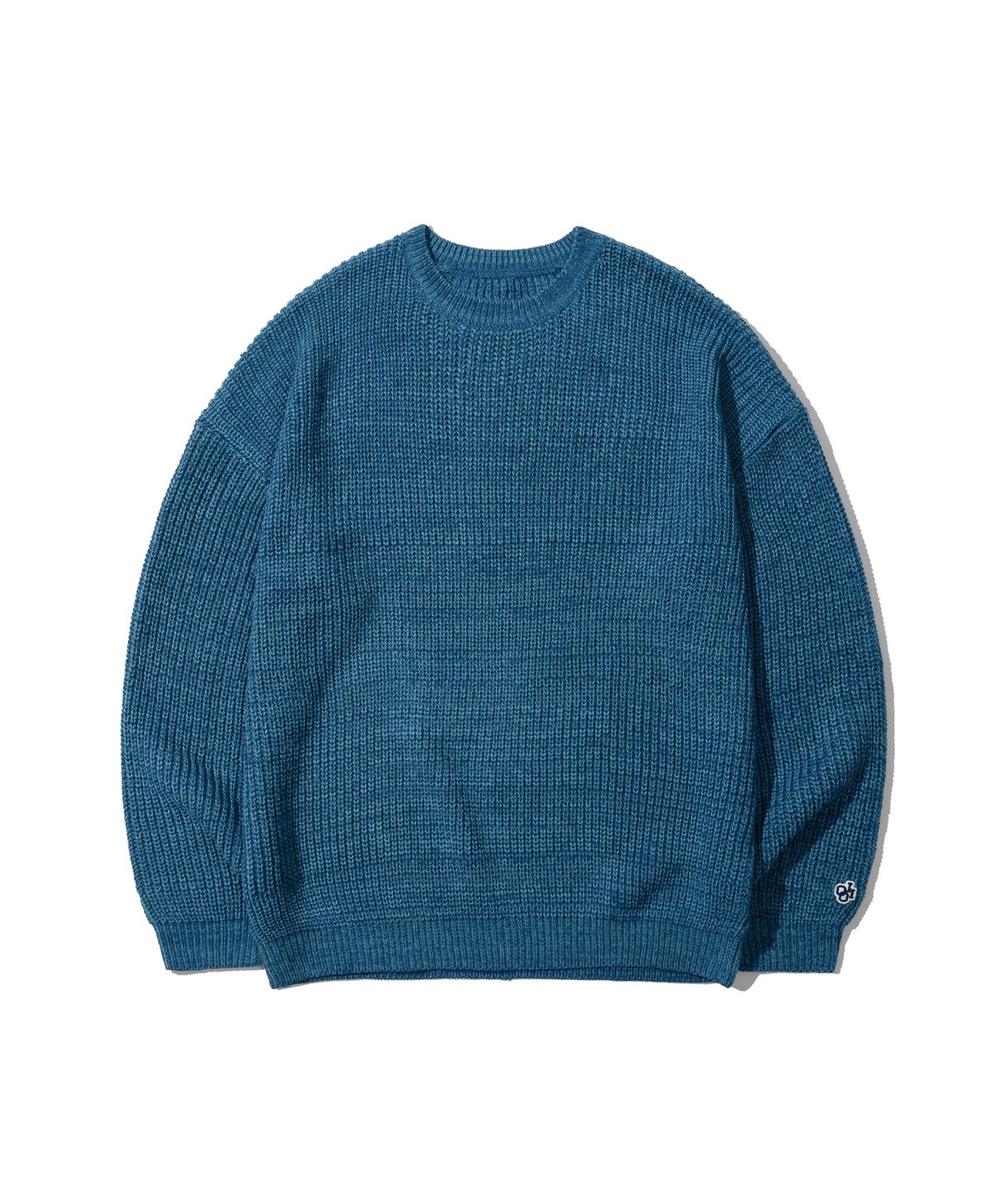 오아이오아이 컬렉션(OIOI COLLECTION) BASIC PATCH KNIT [BLUE]