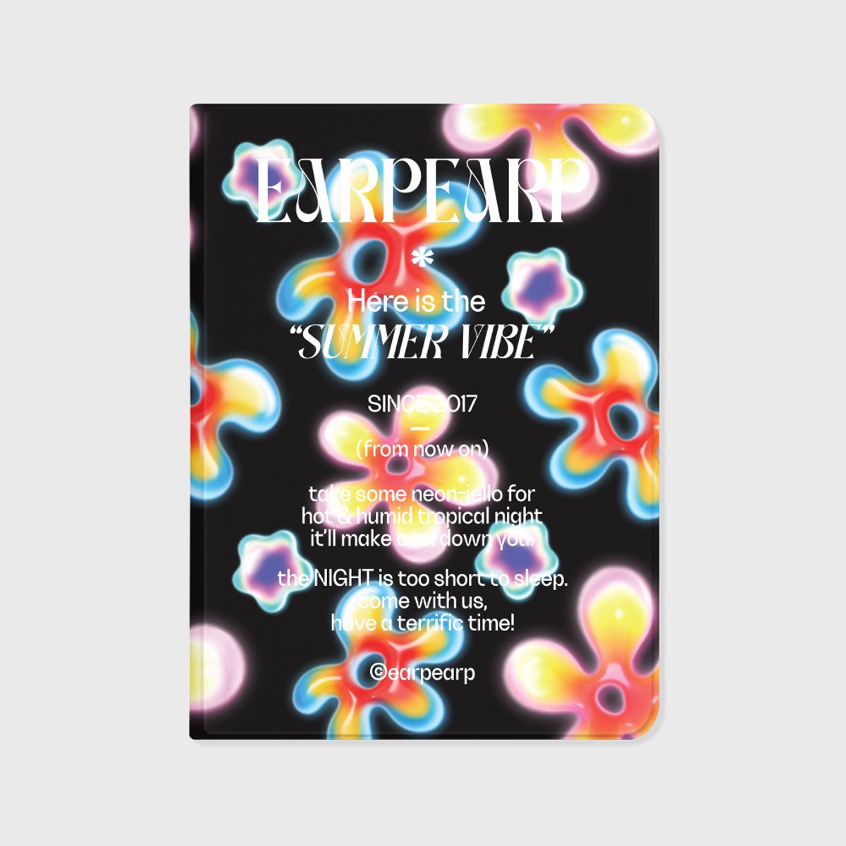 어프어프(EARPEARP) NEON JELLY FLOWER-BLACK(아이패드-커버)
