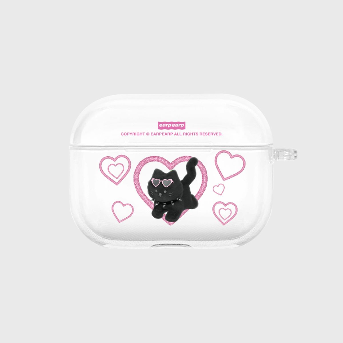 어프어프(EARPEARP) [프로3 추가]GLITTER HEART CHICHI(에어팟프로-클리어하드)