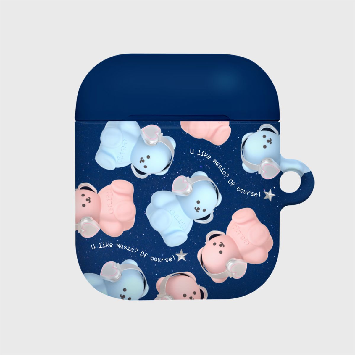 어프어프(EARPEARP) HEADSET COVY PATTERN-NAVY(에어팟-하드)