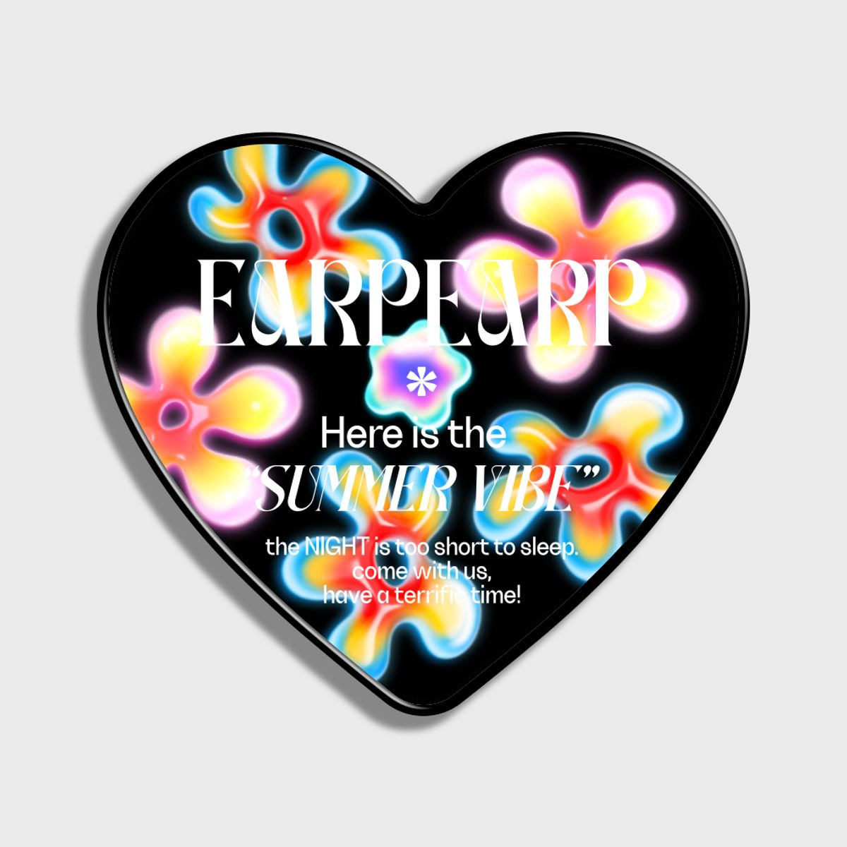 어프어프(EARPEARP) NEON JELLY FLOWER-BLACK(하트톡)