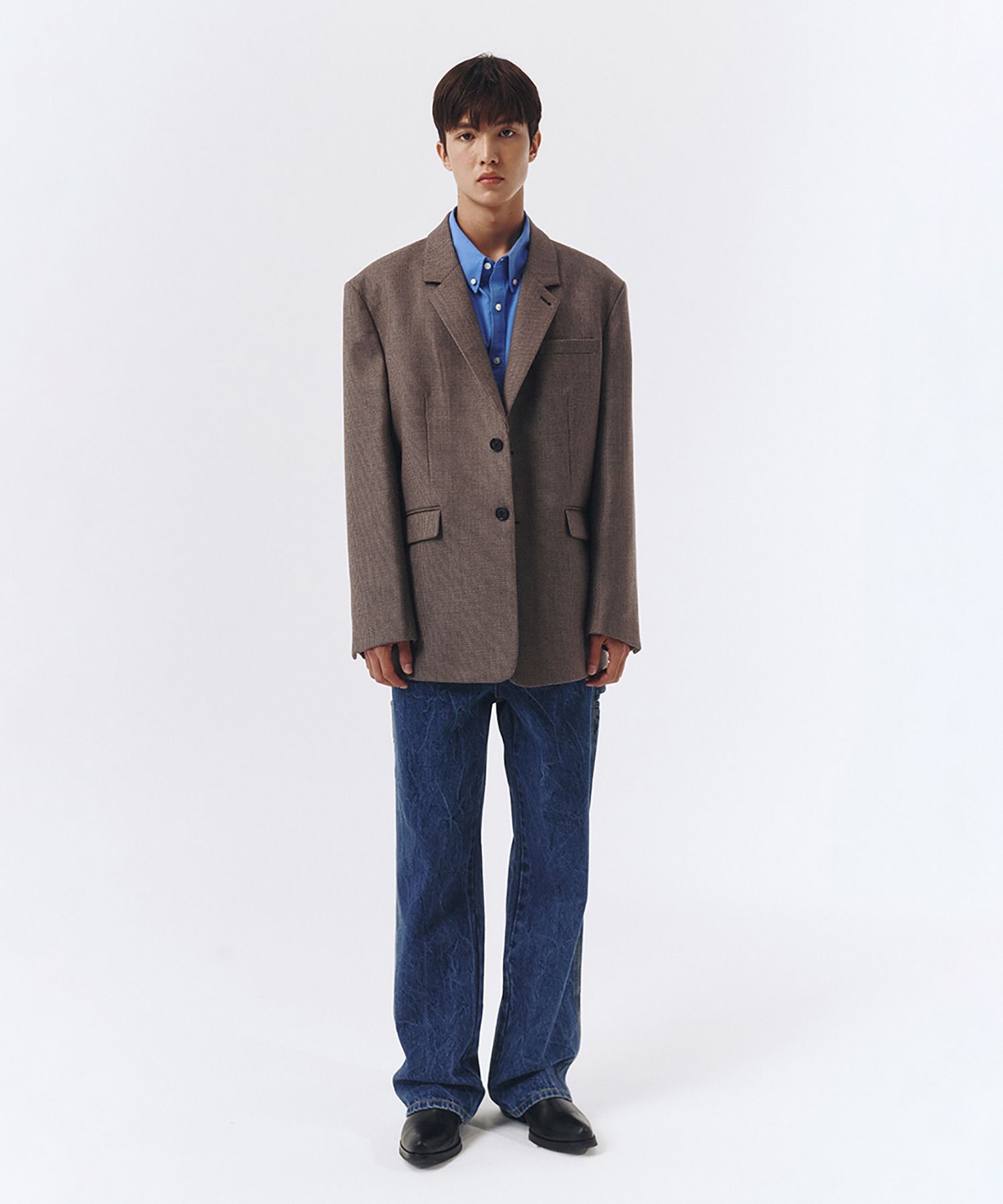 MUSINSA | DUNST UNISEX NEW CLASSIC 2 BUTTON WOOL BLAZER