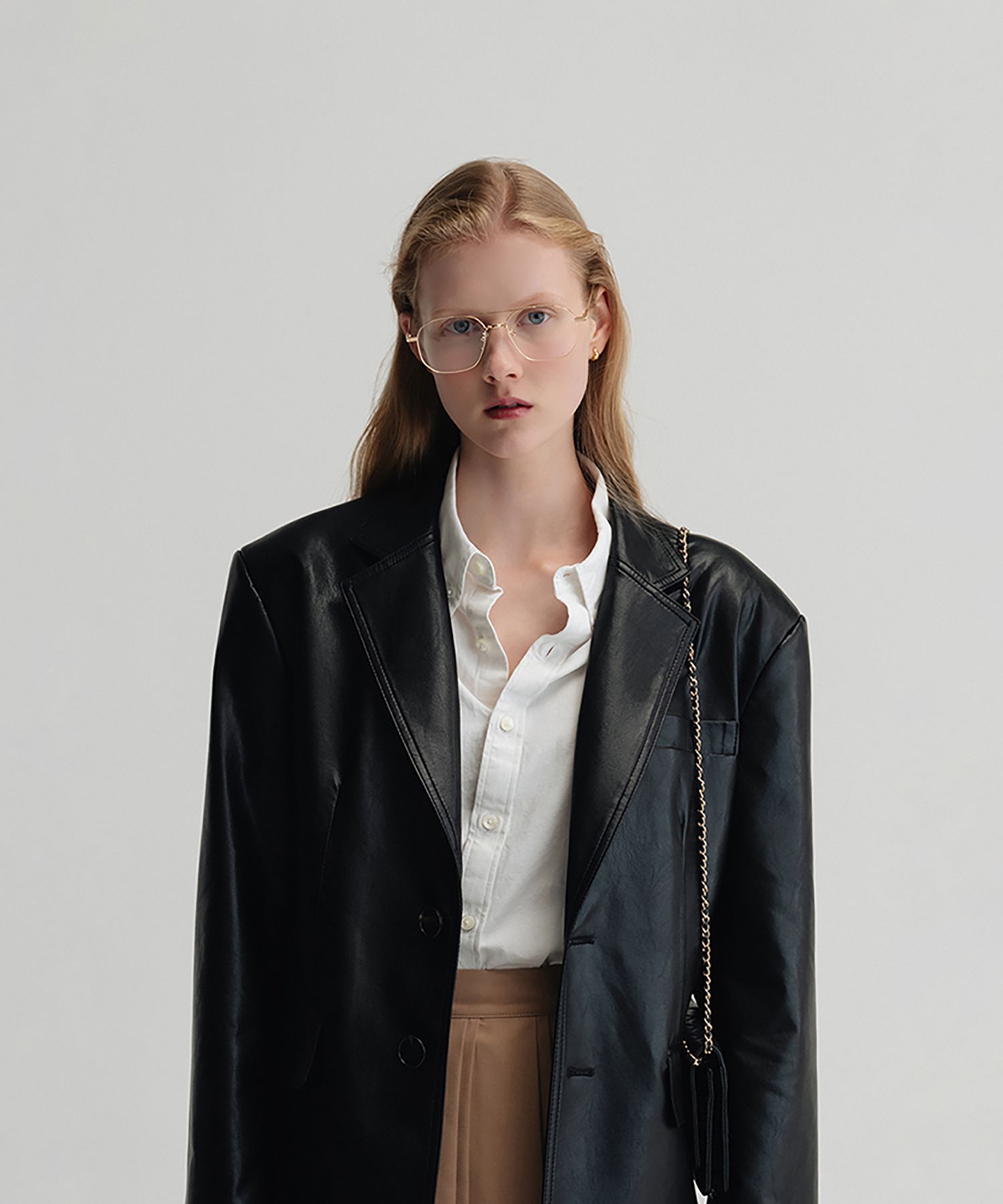 ★DUNST★UNISEX 2 BUTTON VEGAN LEATHER BLAZER★2color Designer fashion, Seoul-fully created | W Concept