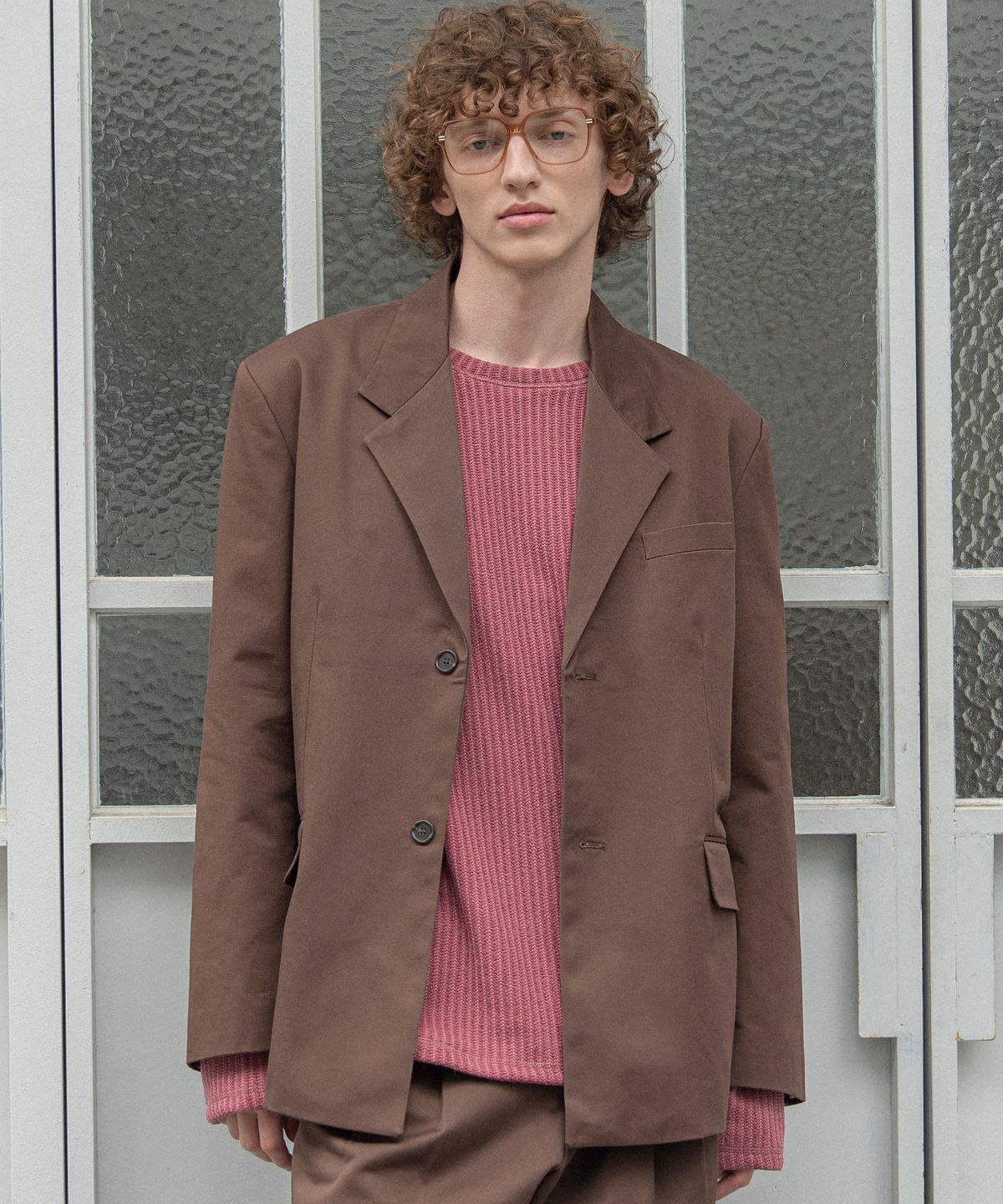 하프크라이즈 레이아웃(HALBKREIS LAYOUT) O4005 Cornello chino blazer_Dark brown