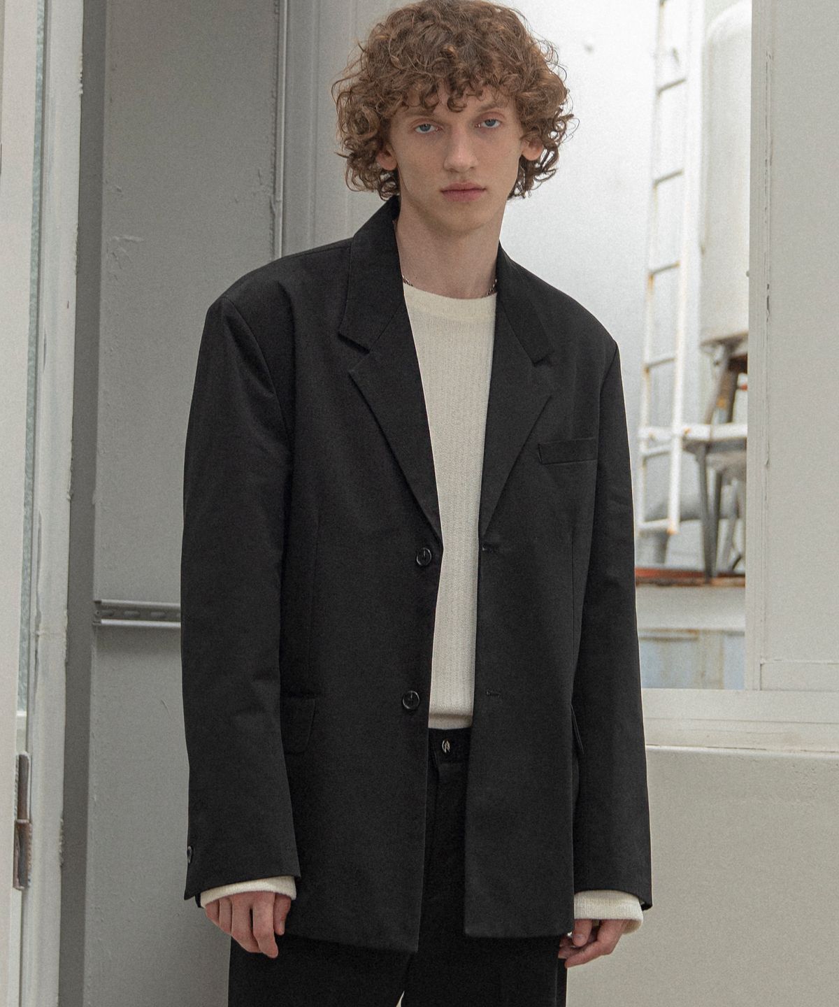하프크라이즈 레이아웃(HALBKREIS LAYOUT) O4005 Cornello chino blazer_Black