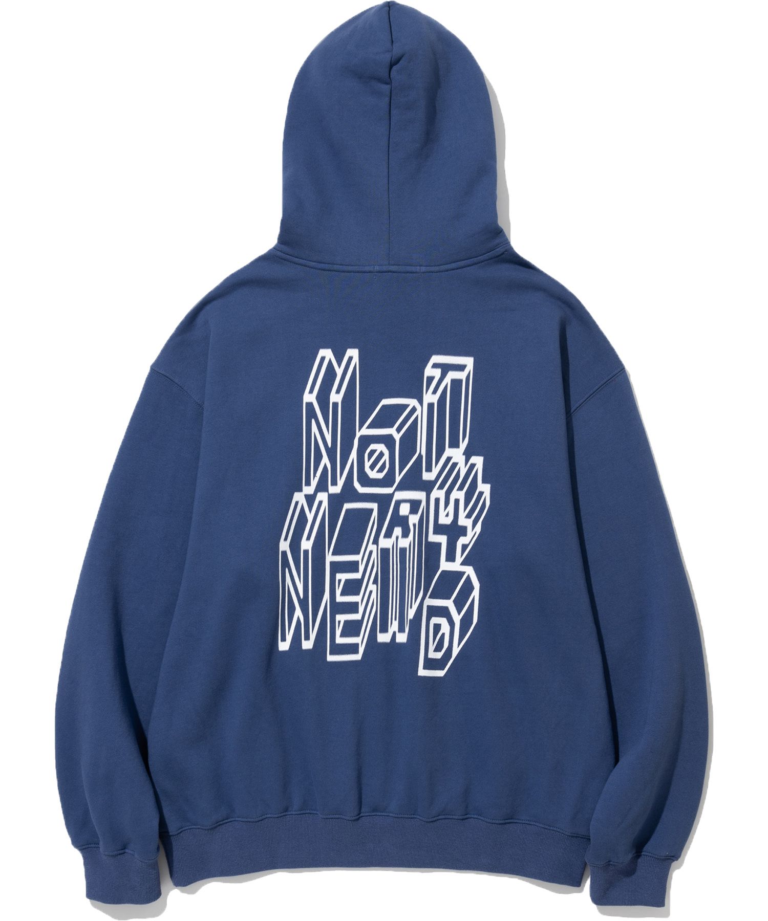 パーカー・フーディ NOT4NERD 3D Line Logo Pullover Hood Indigo Blue HD046DB MUSINSA | NOT4NERD 3D Line Logo Pullover Hoodie - Indigo Blue