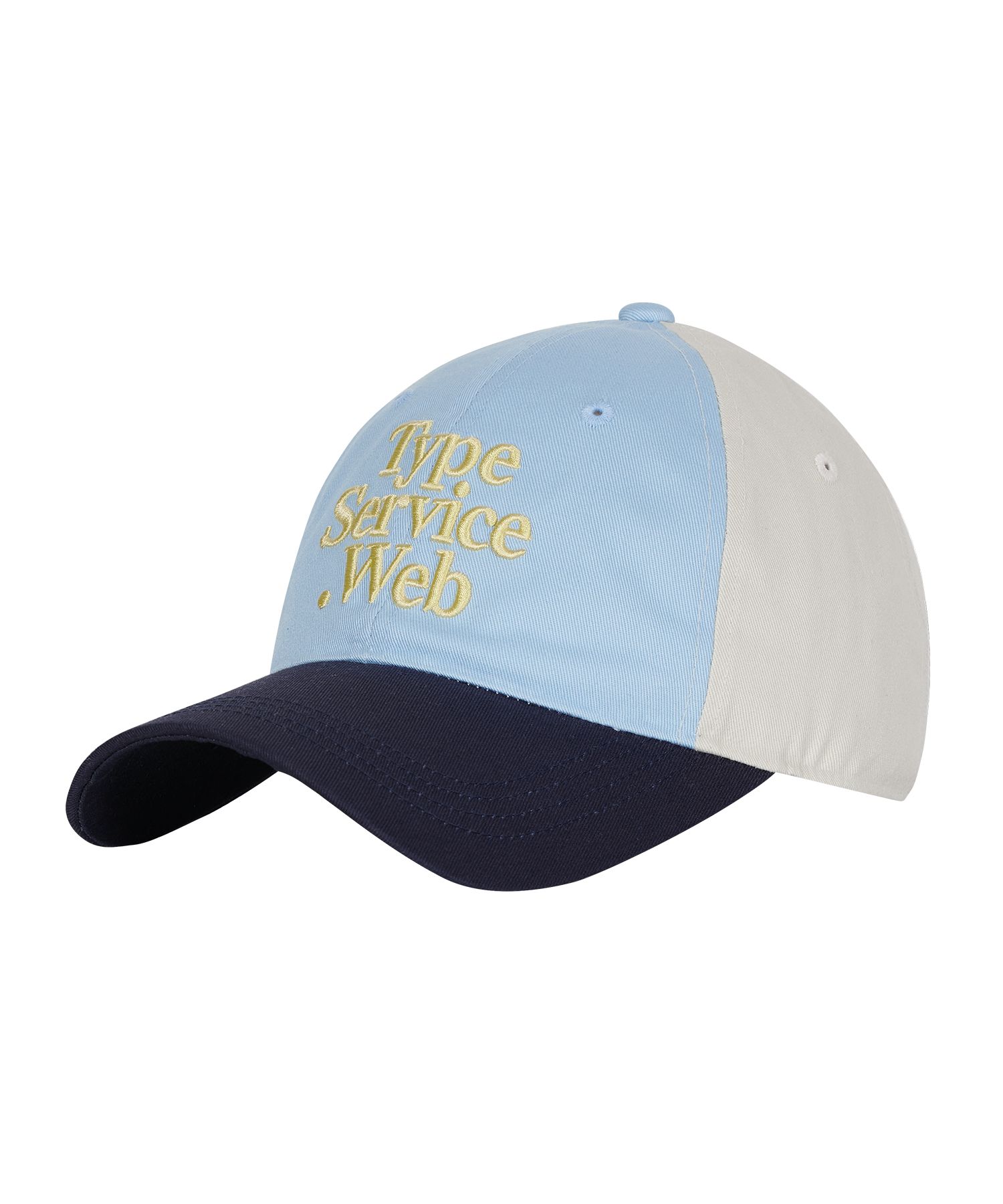 MUSINSA | TYPESERVICE Typeservice Web Color Block Cap [Navy]