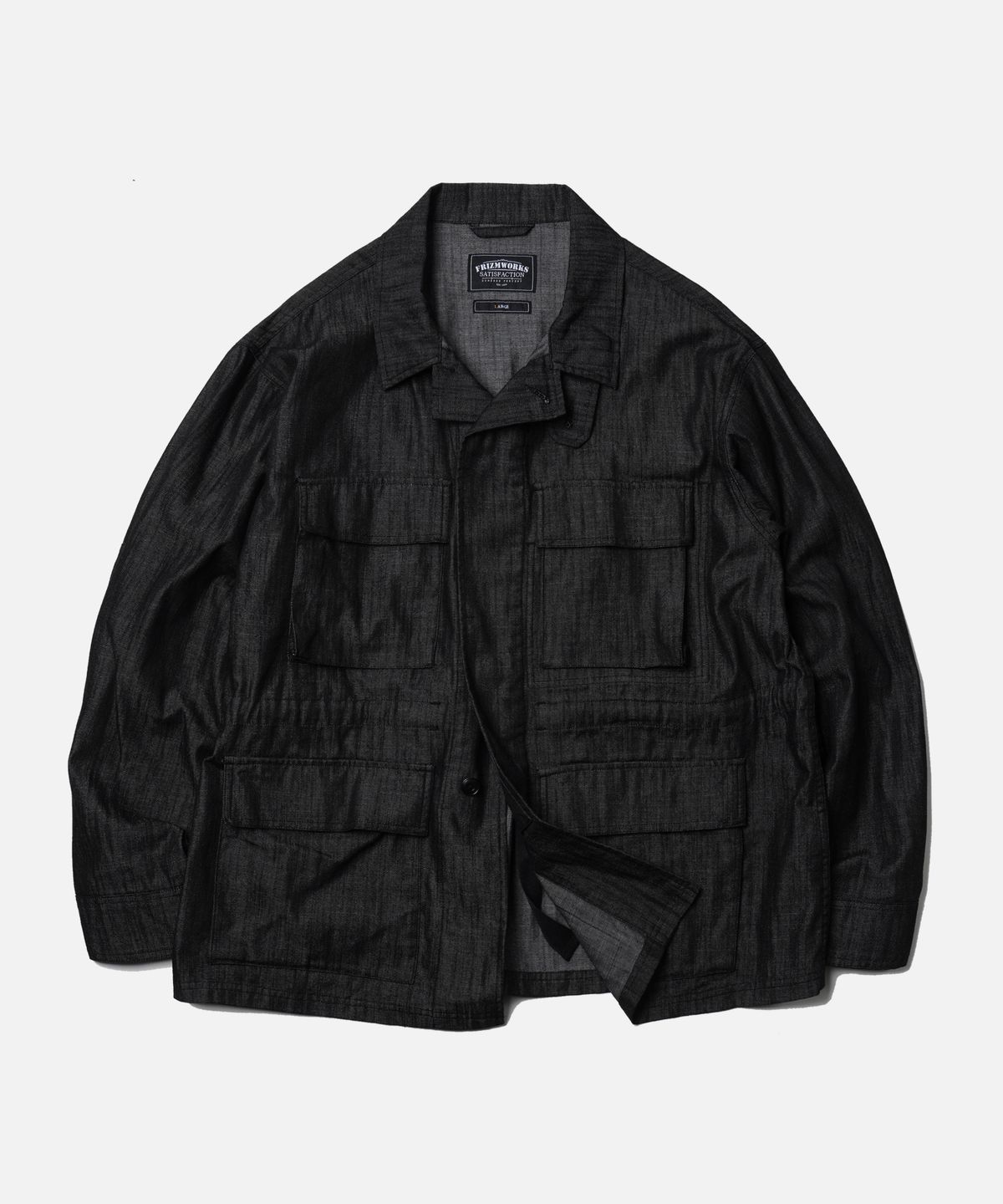 프리즘웍스(FRIZMWORKS) DENIM OVERSIZED BDU JACKET _ BLACK