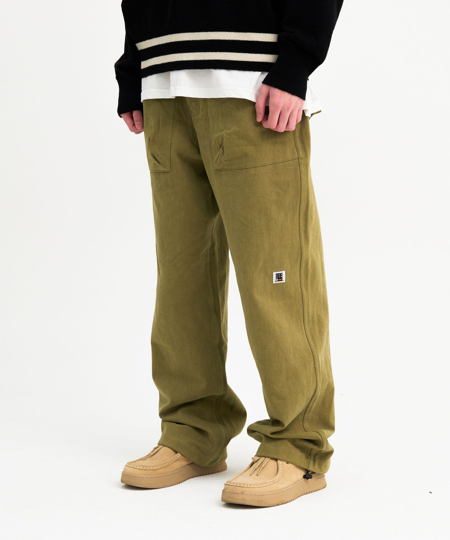 MUSINSA | FREAKISH BUILDING SARU44 LONG TPANTS (KHAKI)