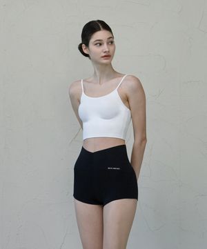 여성 요가복 DEVI-B0058-블랙 필라테스 컨스턴트 밴딩 3부 쇼츠