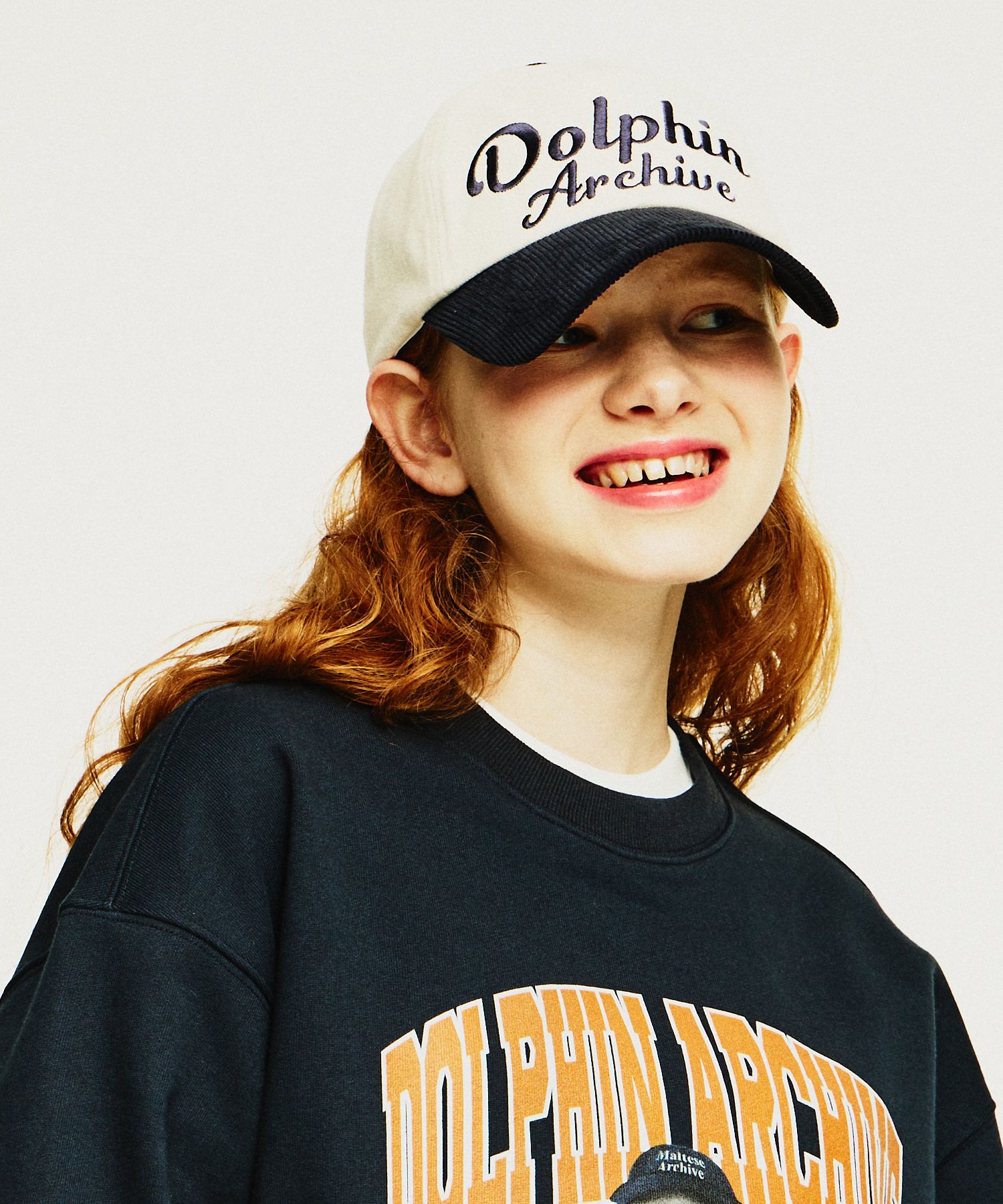 MUSINSA | WAI KEI Dolphin Archives Two Tone Ball Cap Navy