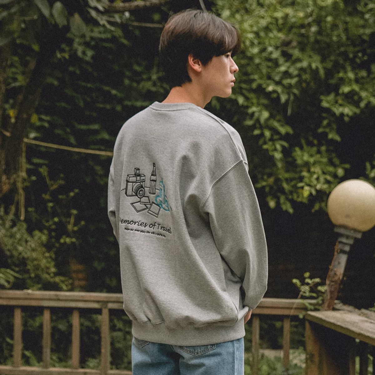 크루클린(CROOKLYN) MEMORIES 헤비 크루넥 스웨트셔츠 CKL4106LS - 3 colors