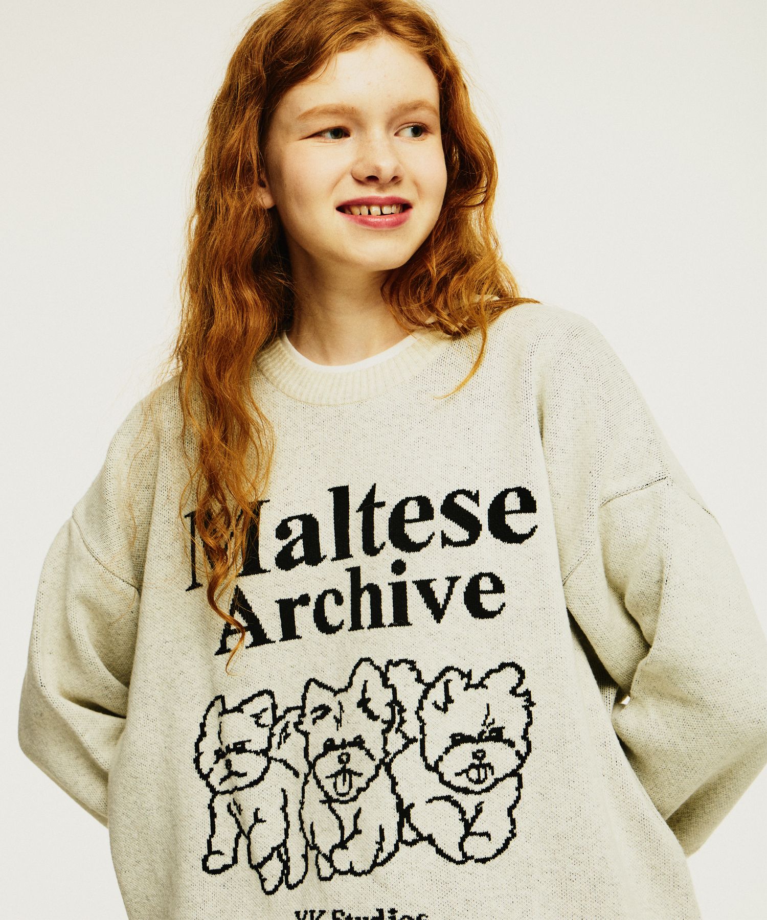 さらに100円引き◆Wai Kei◆Maltese archive line graphics knit MUSINSA | WAI KEI Maltese archive line graphic Knit Sweater