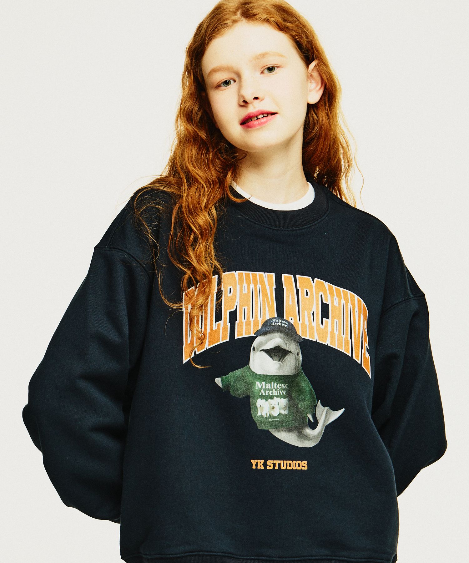 さらに100円引き◆Wai Kei◆Dolphin emblem sweatshirts MUSINSA公式 | WAI KEI Preppy Dolphin Sweatshirt Navy