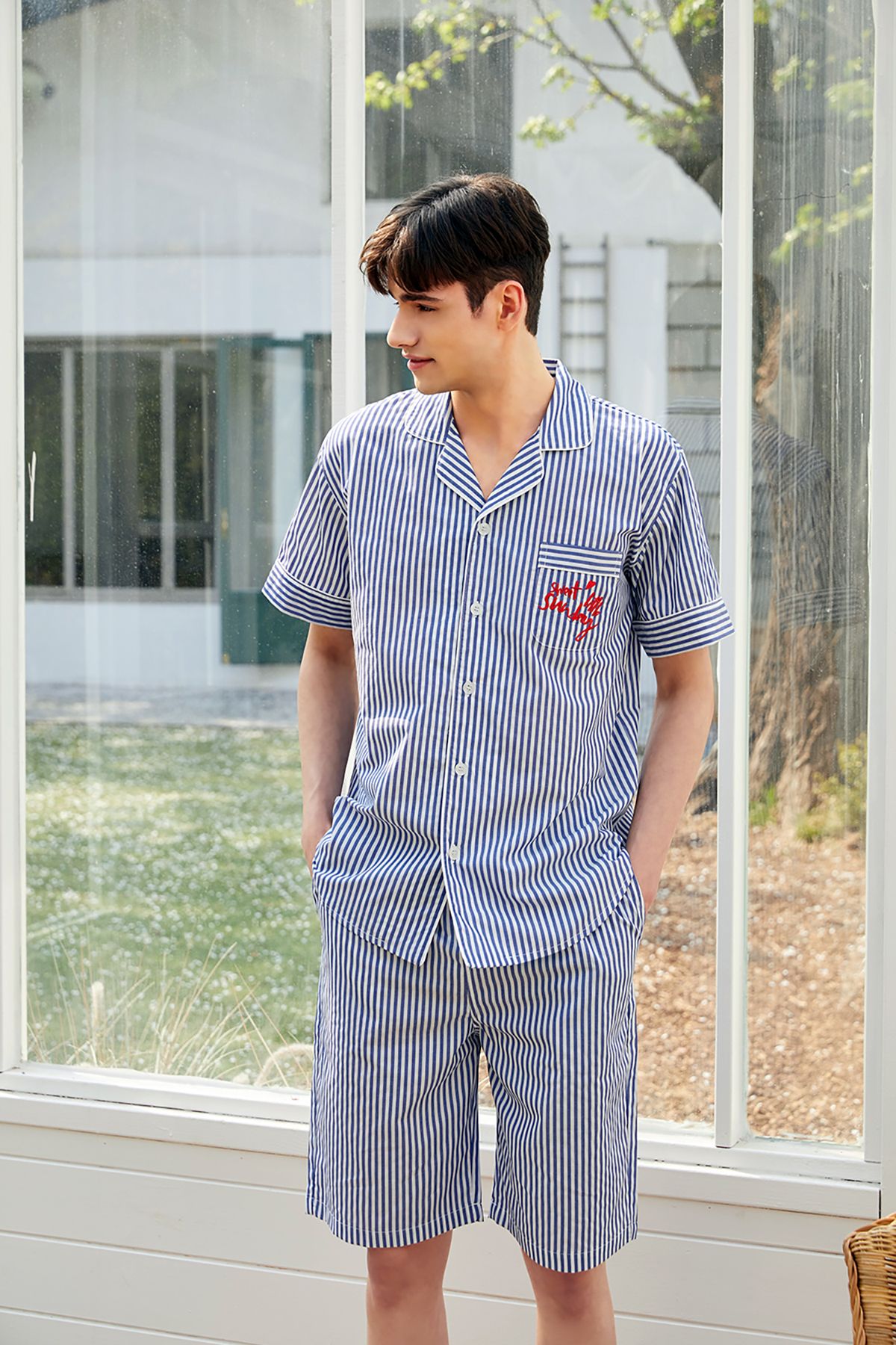 인티마레(INTIMARE) 마리나 로고 자수 남자 파자마
