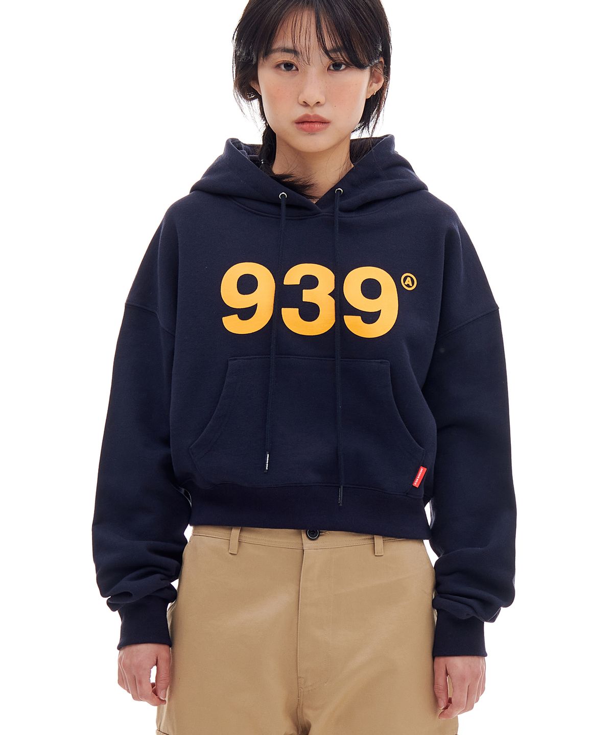 아카이브 볼드(ARCHIVE BOLD) 939 LOGO CROP HOOD (NAVY)