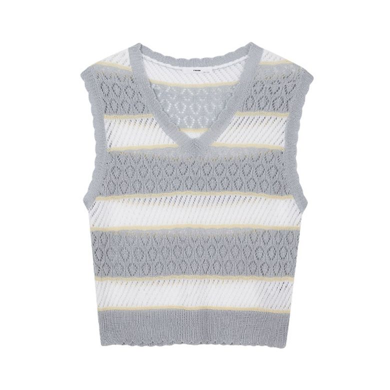 여성) 칼라물 VEST_BM3WSW666-SB