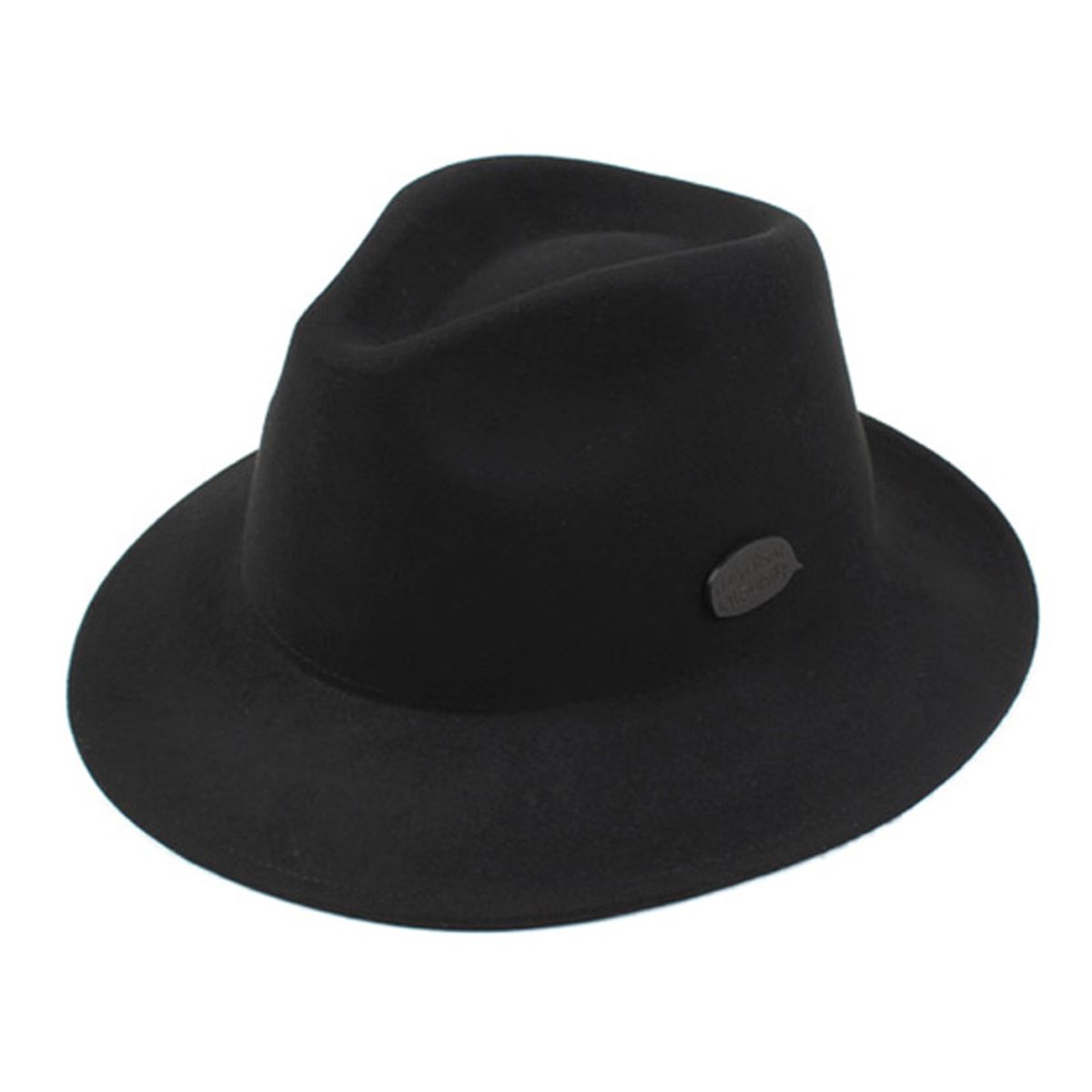 유니버셜 케미스트리(UNIVERSAL CHEMISTRY) Black Metal Wool Short Fedora BK 울페도라