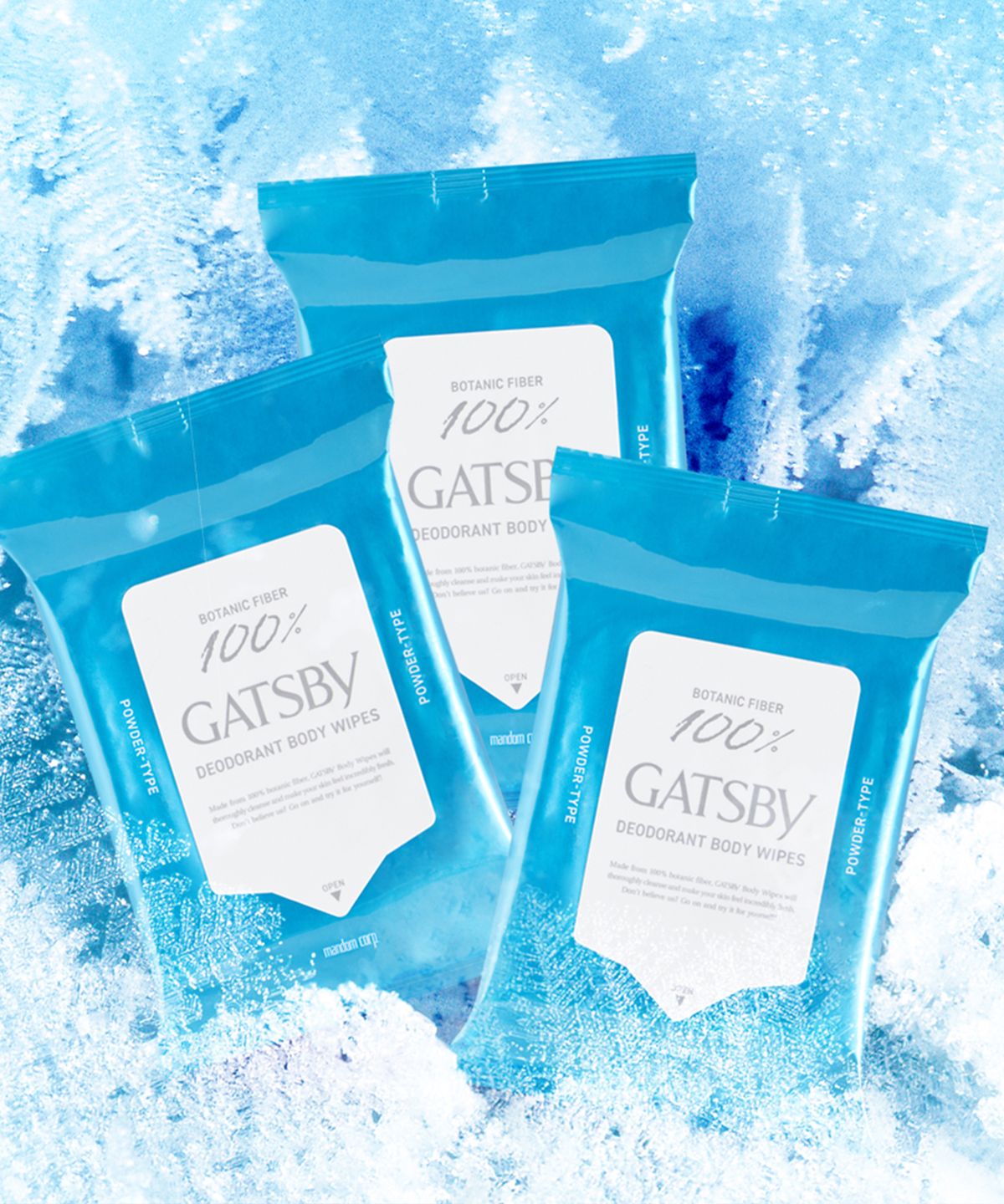 갸스비(GATSBY) 파우더 데오도란트 바디 샤워 페이퍼 쿨시트러스 10매 3개 (휴대용)