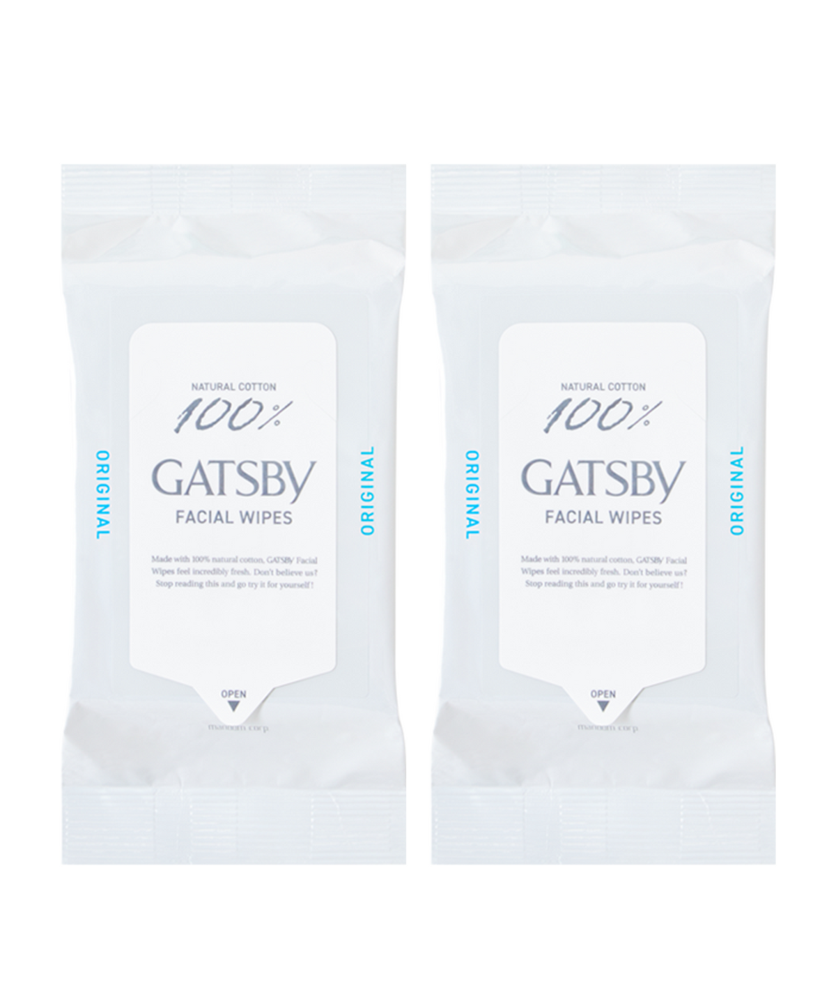 갸스비(GATSBY) [대용량] 훼이셜 세안 바디 페이퍼 쿨 타입 42매 2개