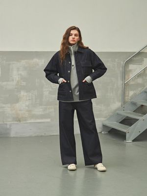 데님 와이드 팬츠 DU