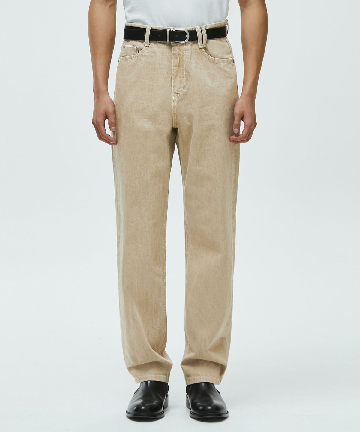 데케트(DECET) Arvind Selvage Regular Straight Jeans DCPT016Sand