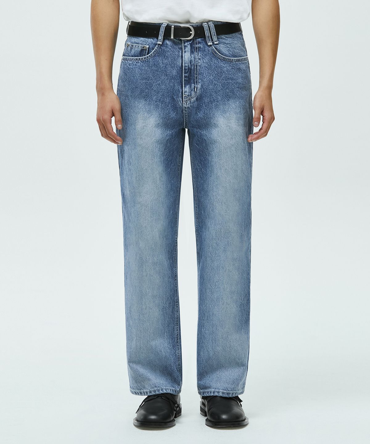 데케트(DECET) Essential Wide Straight Jeans DCPT013Blue