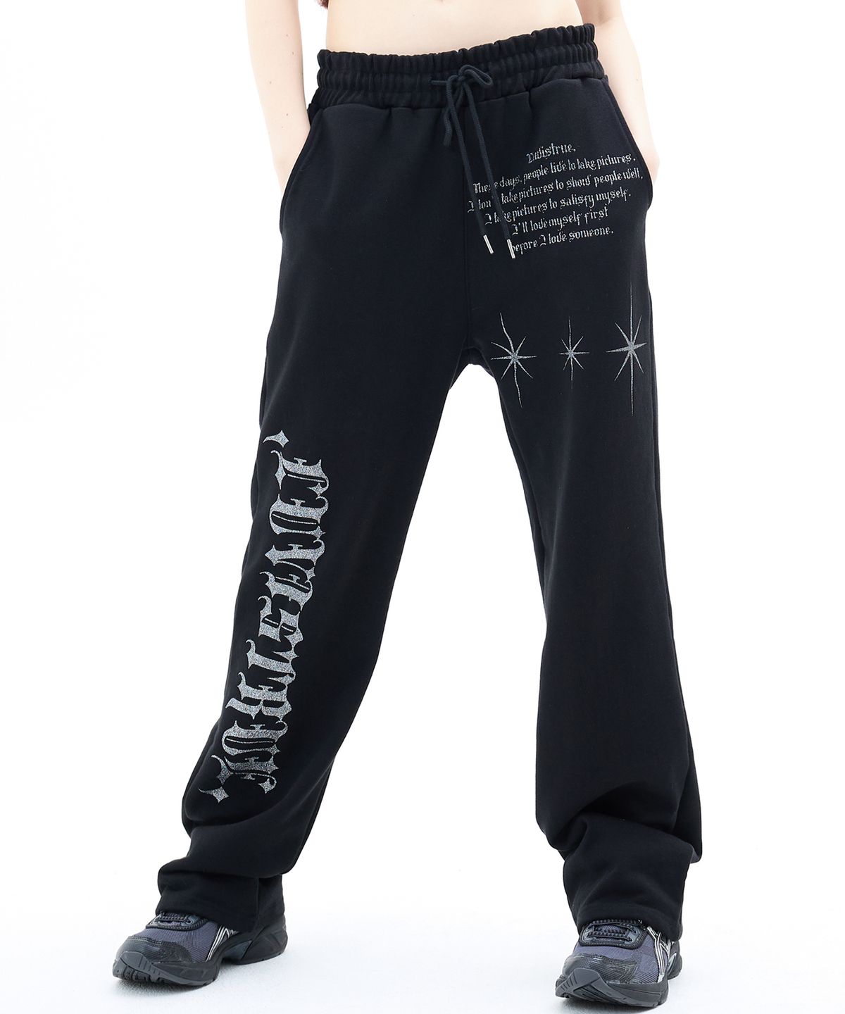 러브이즈트루(LUVISTRUE) MZ STAR GLITTER PANTS(BLACK)