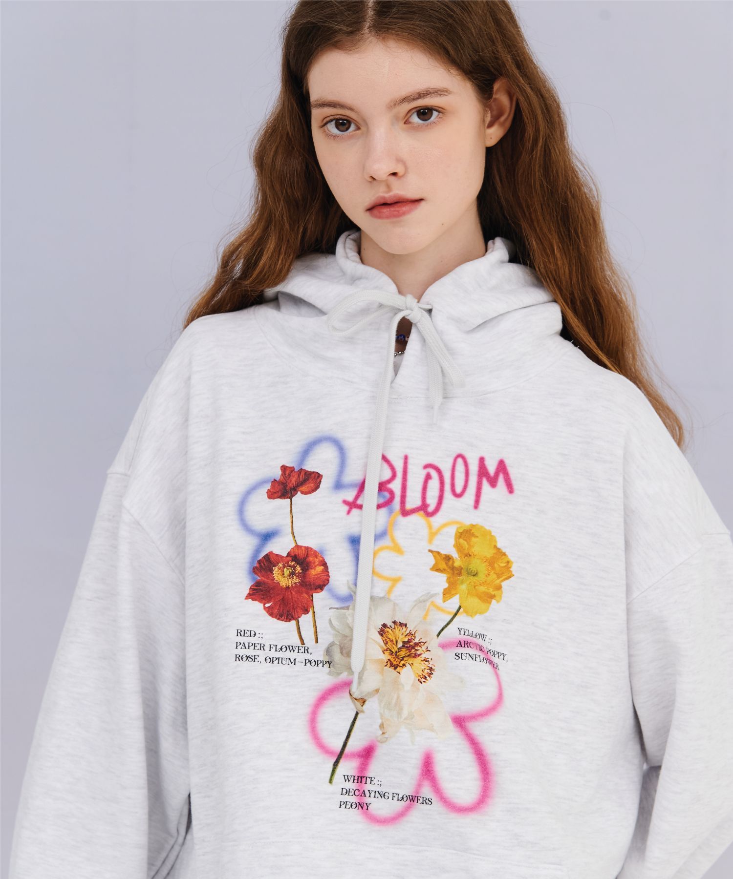 【CPGN STUDIO】DTP Peony bloom Hood MUSINSA | CPGN STUDIO DTP Peony bloom hoodie melange white
