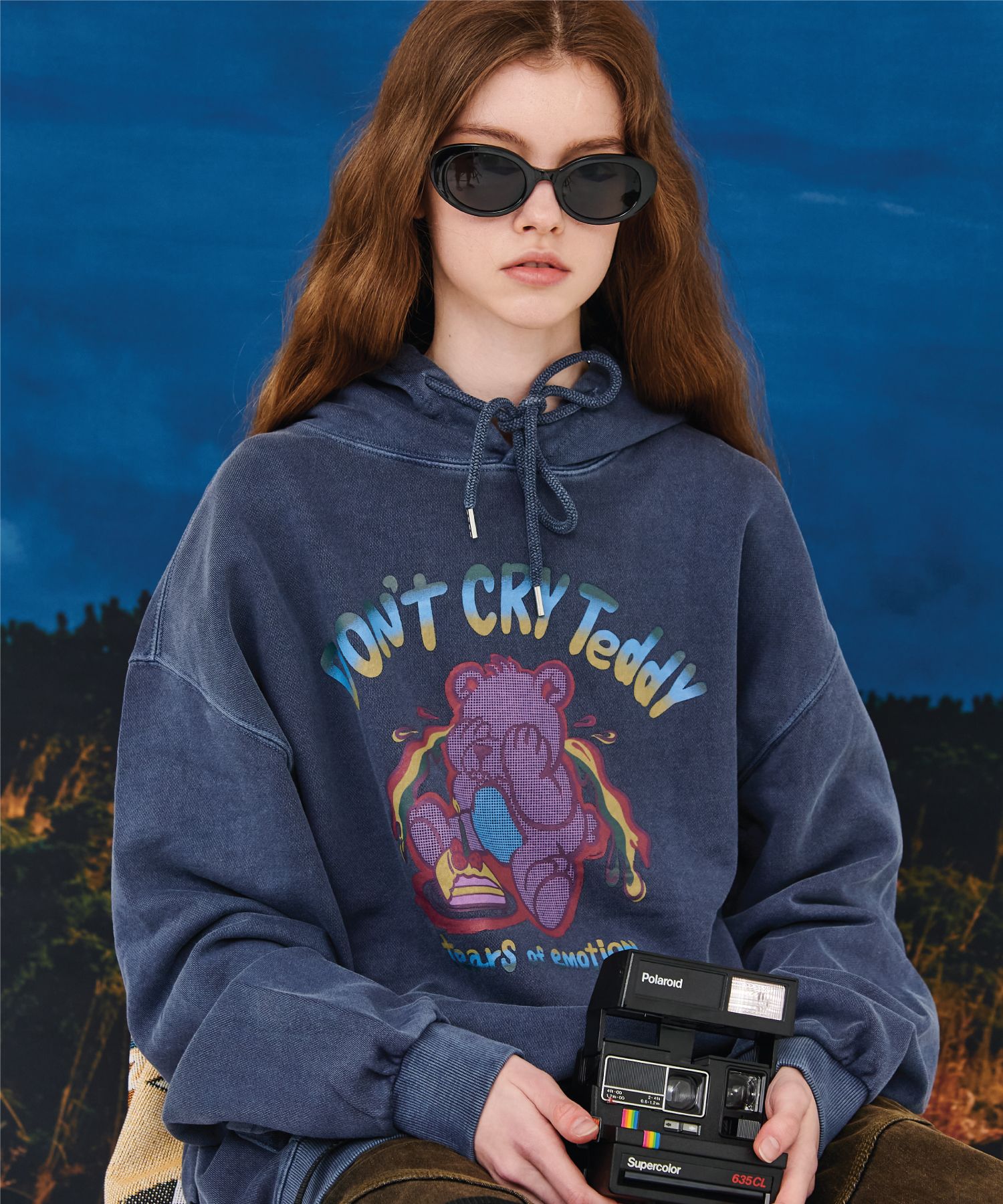 【CPGN STUDIO】Dont Cry Teddy Pigment Hood CPGN STUDIO】Dont Cry Teddy Pigment Hood