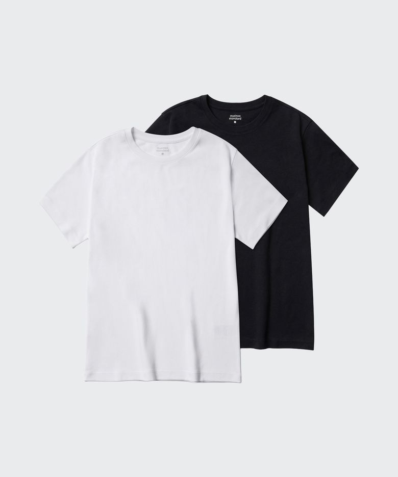 우먼즈 베이식 크루 넥 티셔츠 2팩