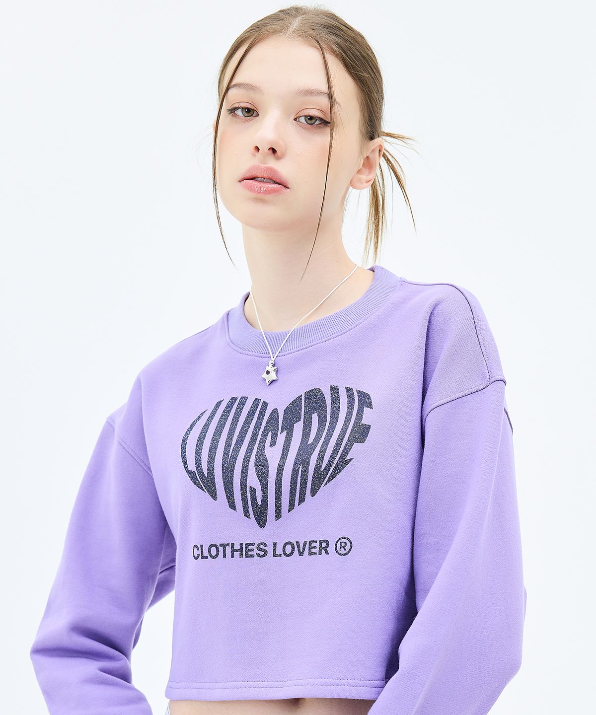 러브이즈트루(LUVISTRUE) MZ GLITTER LOGO MTM(PURPLE)