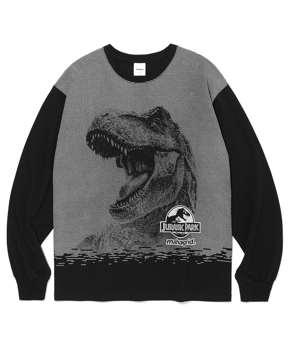 【mahagrid】21FW★ MGD WOOD BLOCKS LS TEE mahagrid (マハグリッド) MGD WOOD BLOCKS LS TEE [BLACK