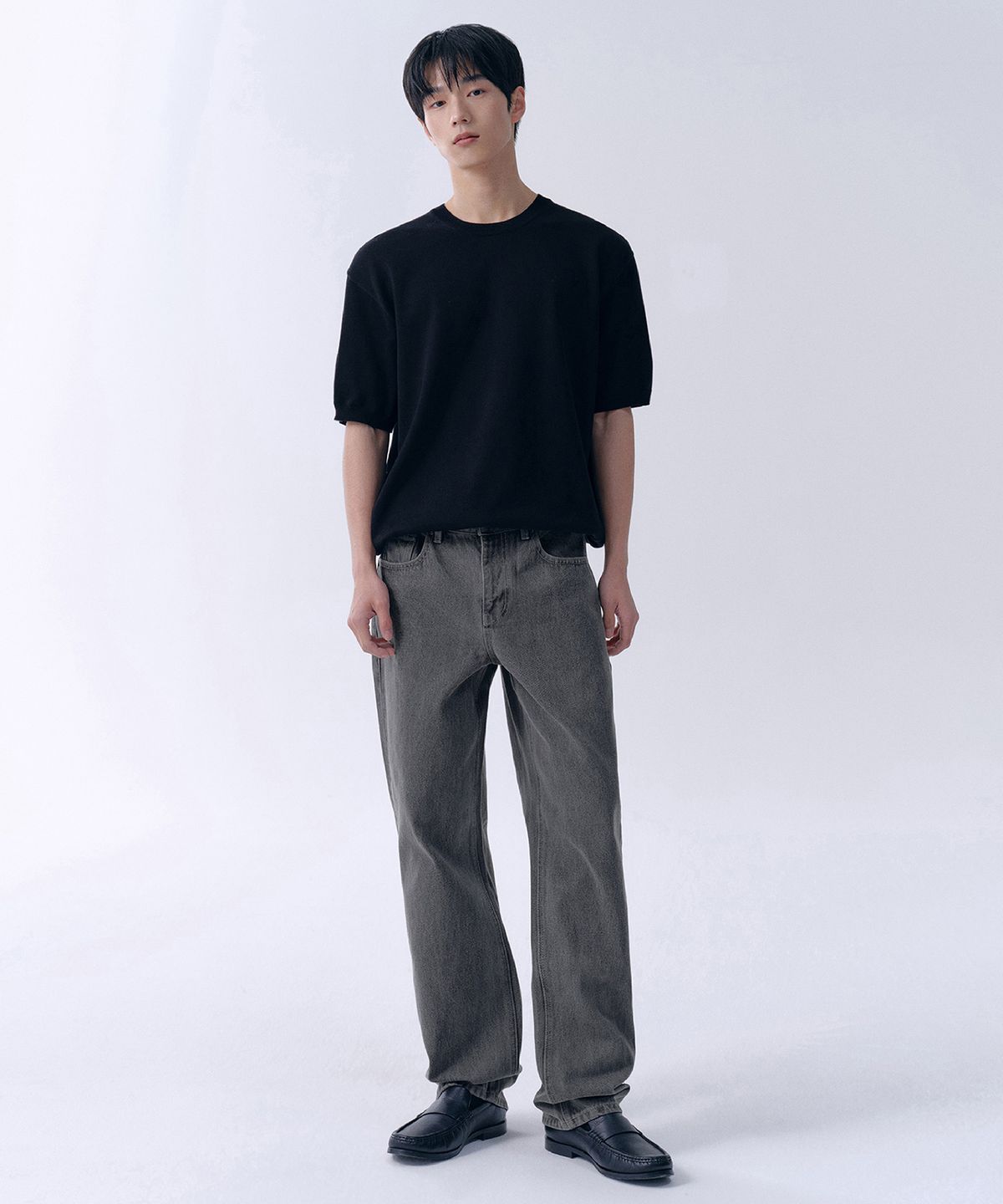 무신사 스탠다드(MUSINSA STANDARD) 레귤러 핏 데님 팬츠 [그레이]