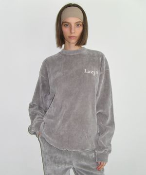 레이지 코듀로이 스웨트셔츠 그레이