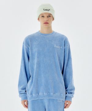 레이지 코듀로이 스웨트셔츠 스카이