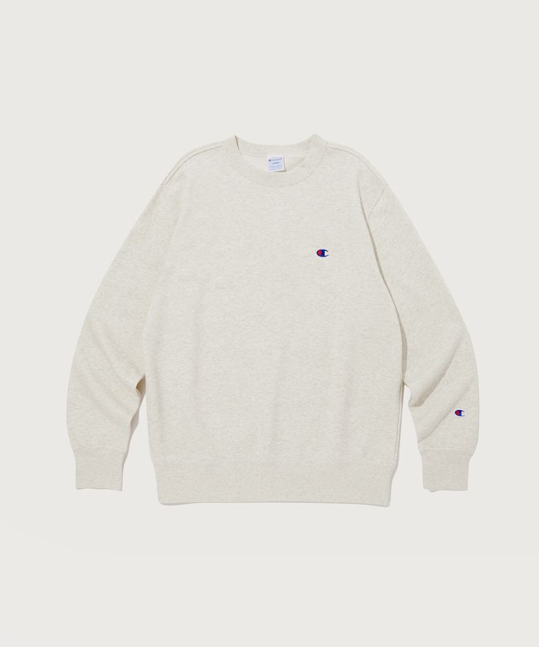 베이직 C로고 크루넥 스웨트셔츠 Cream