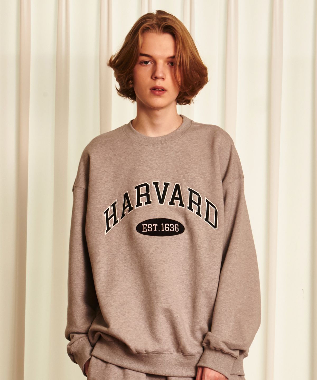 하버드(HARVARD) SIGNATURE STITCH SWEATS(GREY) - 사이즈 & 후기 | 무신사