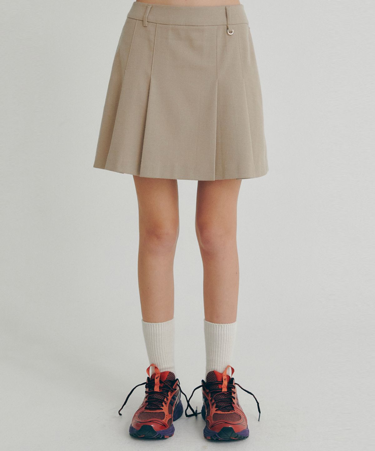 클로브(CLOVE) [22FW clove] Wool Pleated Skirt (Beige)