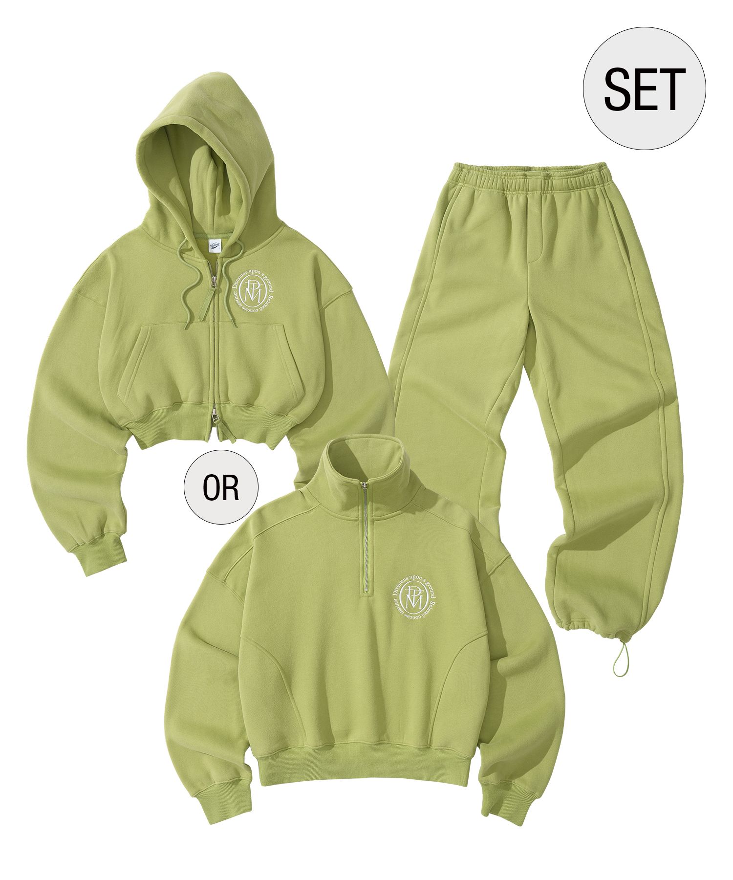 大割引 MUSINSA公式 | zip half OR hoodie Crop [SET] WOMEN PARTIMENTO トップス