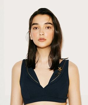 Sailor Cotton Bra-top Set