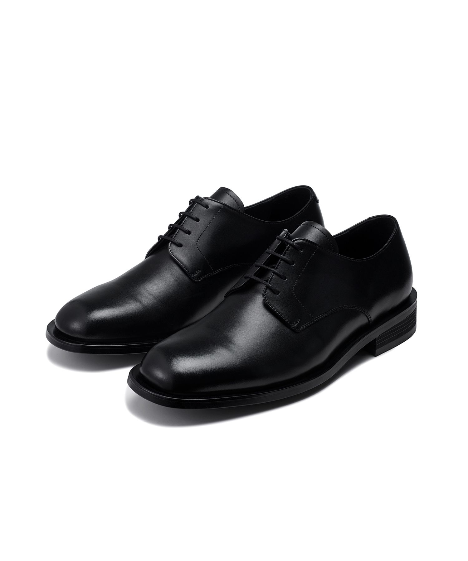 MUSINSA公式 | MUSINSA STANDARD Wide Plain Derby Shoes_Black
