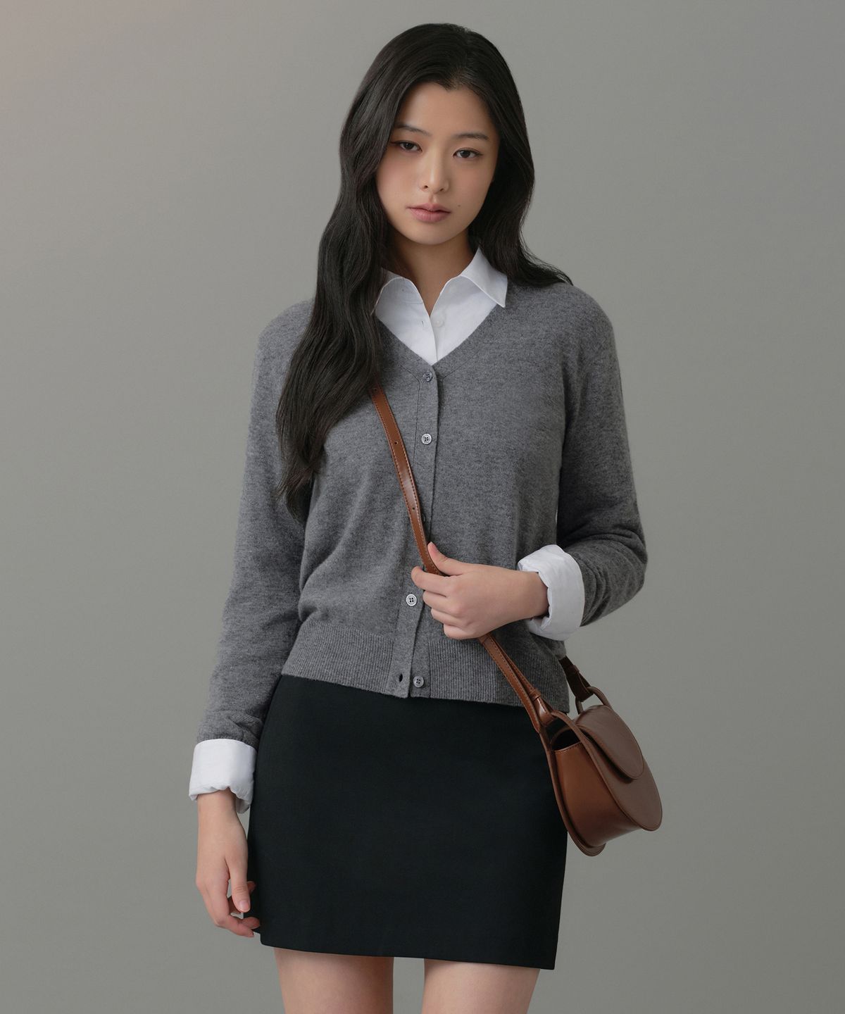 무신사 스탠다드 우먼(MUSINSA STANDARD WOMAN) 우먼즈 램스울 가디건 [미디엄 그레이]